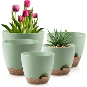5PCS Self Watering Plant Pots Set