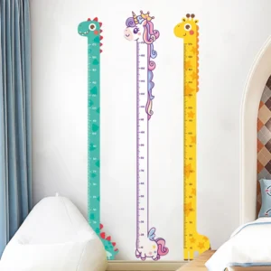 Unicorn Dinosaur Giraffe Wall Height Measuring