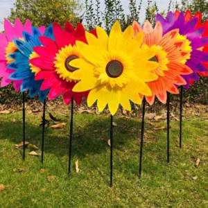 4pc  Colorful Sunflower Wind Spinner