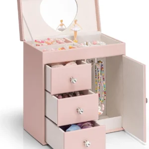 Pink Musical Jewelry Box with Ballerina