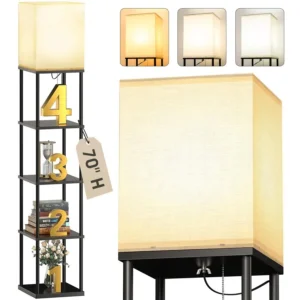 Floor Lamp with Shelves