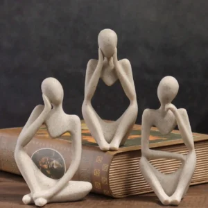 3pcs Thinking Pose Figurines